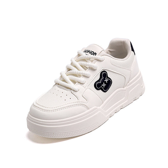 Damen Sneaker mit süßem Bärenmotiv und dicker Sohle EB