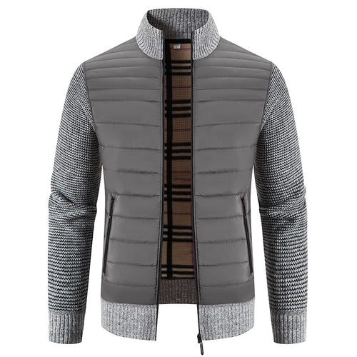 Herren lässige Steppjacke mit Strickärmeln EB