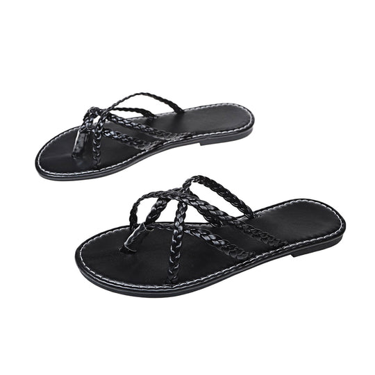 Damen elegante geflochtene Sandalen EB