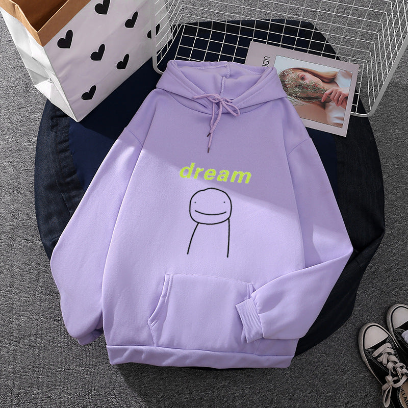 Unisex nan oversized Kapuzenpullover mit minimalistischem Frontprint und Kängurutasche EB