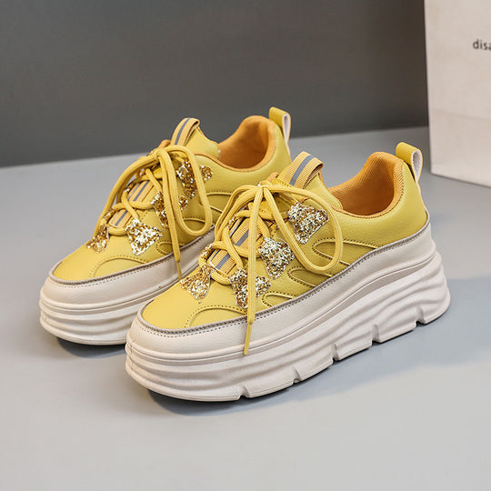 Damen Sneakers mit glitzernden Applikationen EB