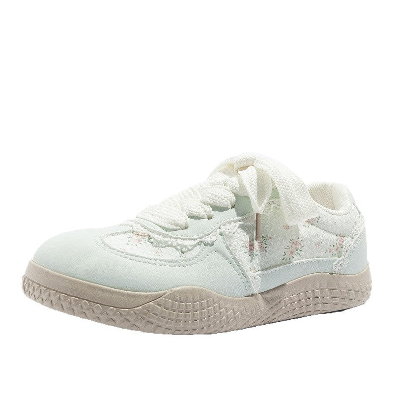 Damen Sneakers mit floralem Design und atmungsaktiver Mesh-Oberfläche EB