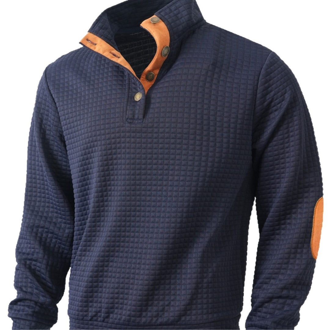 Herren stylischer Pullover mit modischem Stehkragen EB