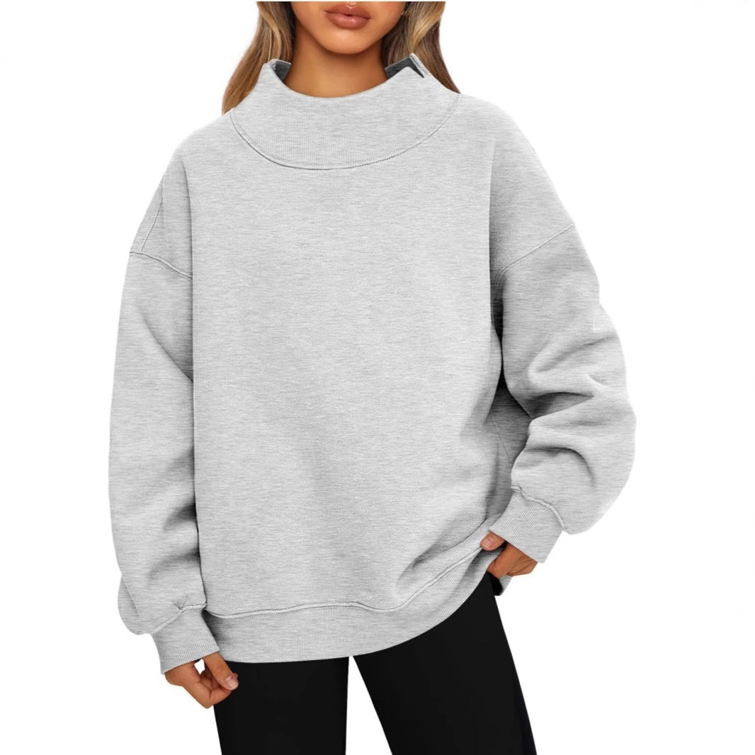 Damen Hochwertiger Stehkragen-Sweater EB