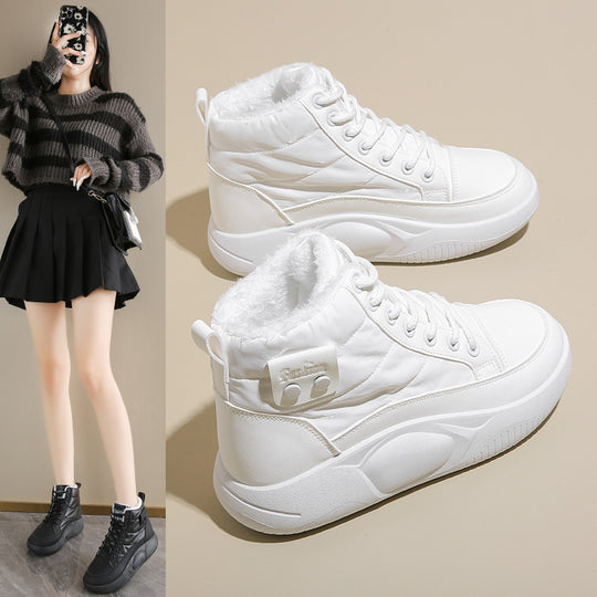 Damen Warmgefütterte High-Top Sneakers mit rutschfester Sohle EB