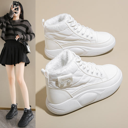 Damen Warmgefütterte High-Top Sneakers mit rutschfester Sohle EB