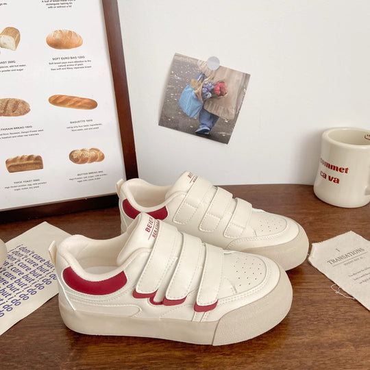 Damen bequeme Sneakers mit praktischem Klettverschluss und dämpfender Sohle EB