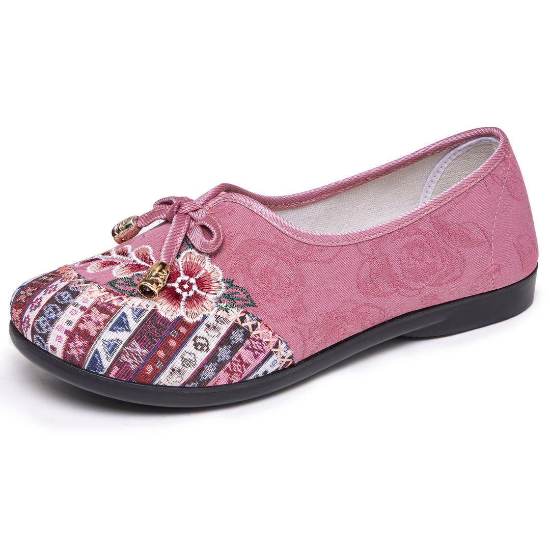 Damen Handbestickte Ballerinas EB