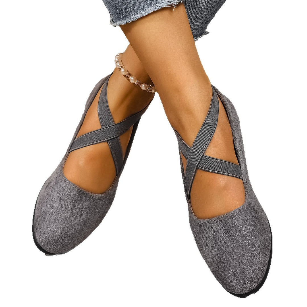 Damen Klassische Ballerinas aus weichem Wildleder EB
