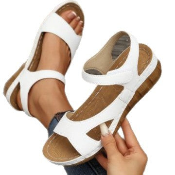 Damen Komfortable Wedge-Sandalen mit floralen Akzenten EB