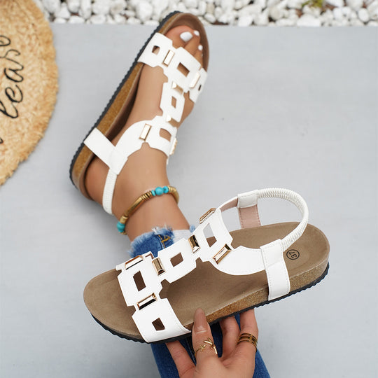 Damen Sandalen mit modischen Akzenten und rutschfester Sohle EB