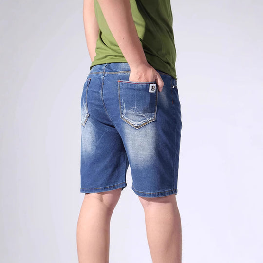 Herren Denim-Shorts mit elastischem Bund und lässigem Schnitt EB