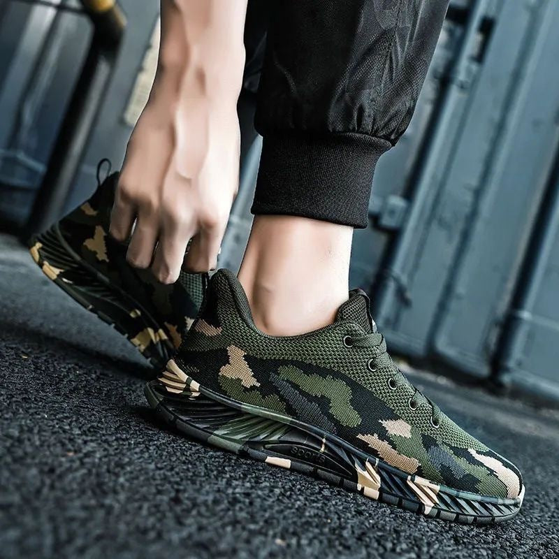 Damen Sportliche Sneakers mit Camouflage-Design und komfortabler Dämpfung EB