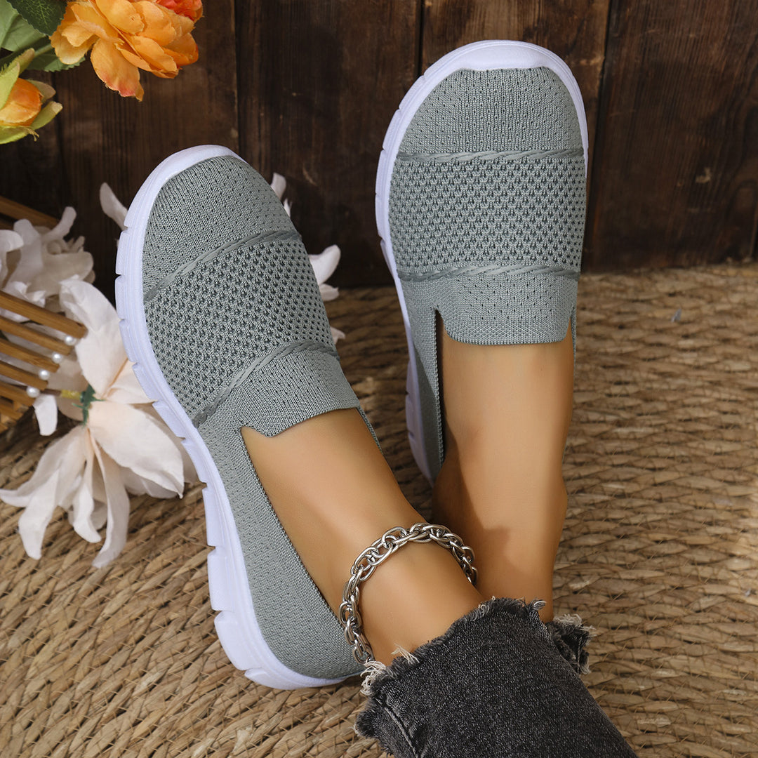 Damen Slip-On Sneakers mit atmungsaktivem Netzmaterial EB