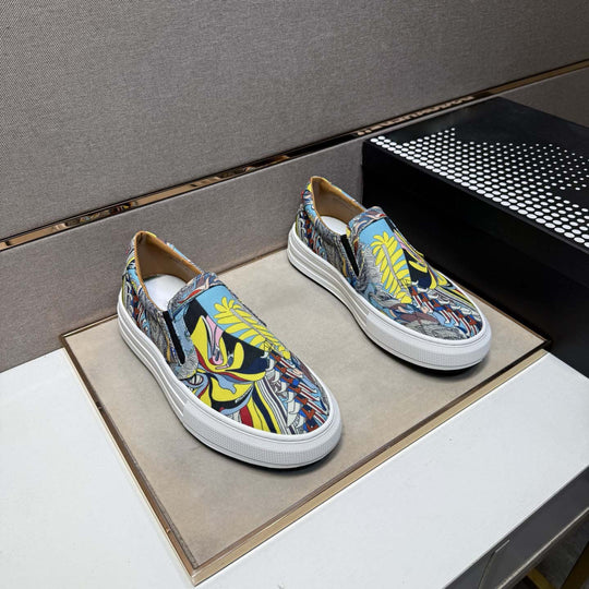 Damen Slip-On Sneakers mit kreativem Grafikdesign EB