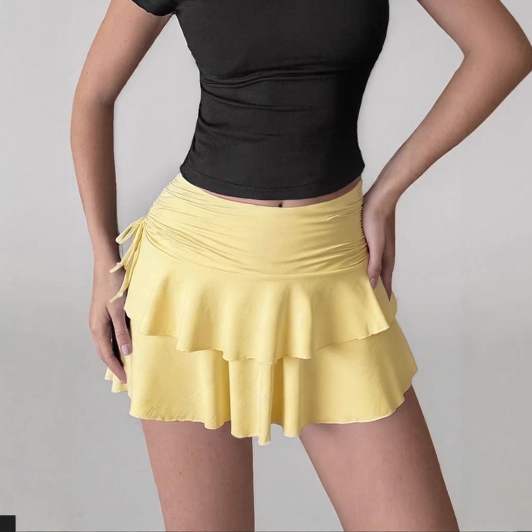 Damen Rüschenshorts mit verstellbarem Bund EB