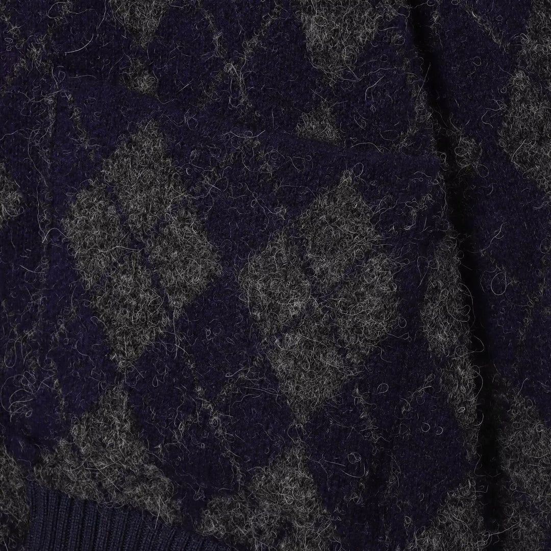 Damen modische Karojacke mit hohem Kragen und Reißverschluss EB