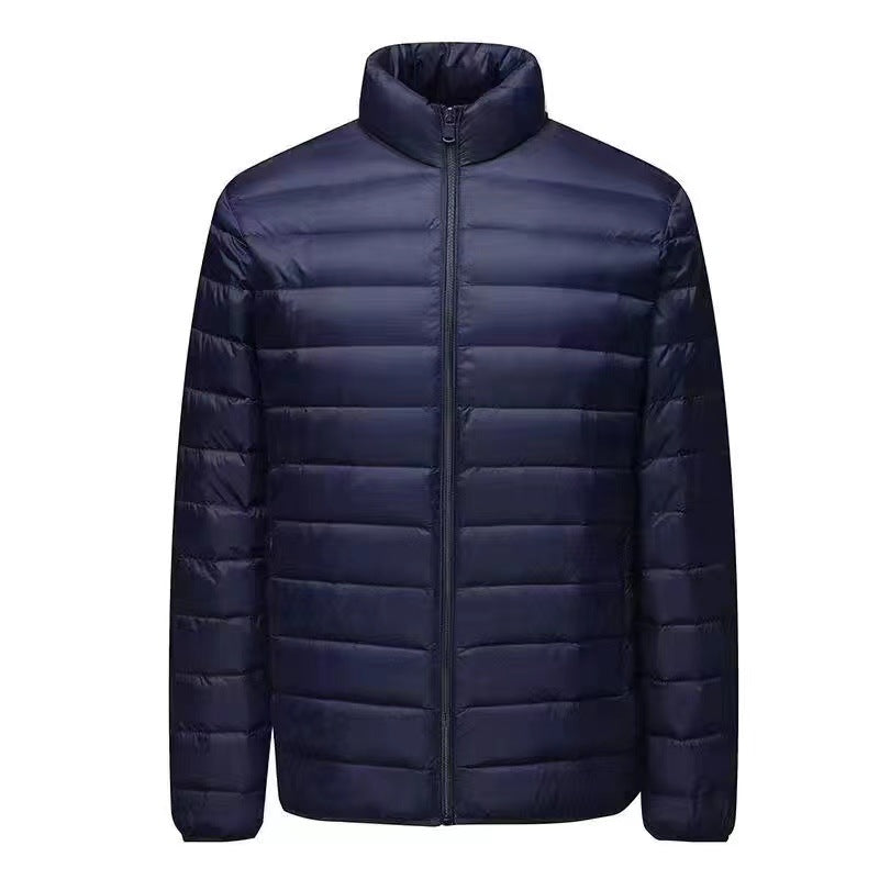Herren nan ultraleichte Packbare Microsteppjacke mit Stehkragen, wattierter Isolierung und windabweisender Hülle EB