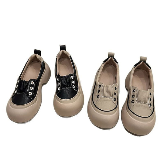 Damen Plateau Slipper mit elastischem Einstieg und modischem Design EB