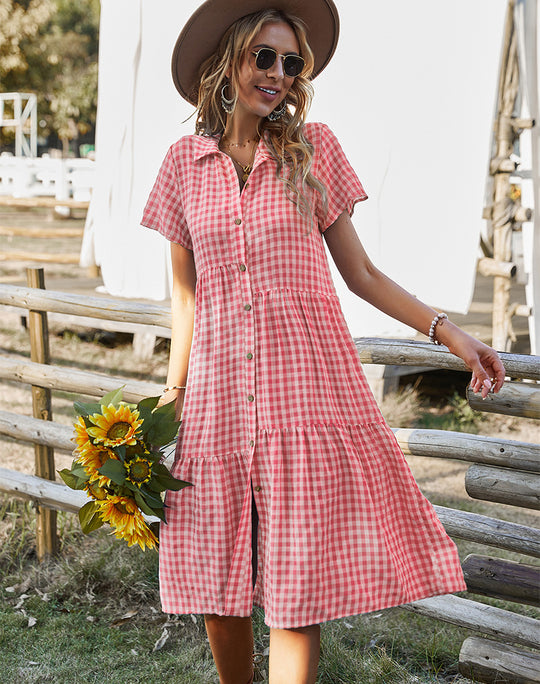 EB | Hemdkragen kariertes Kleid