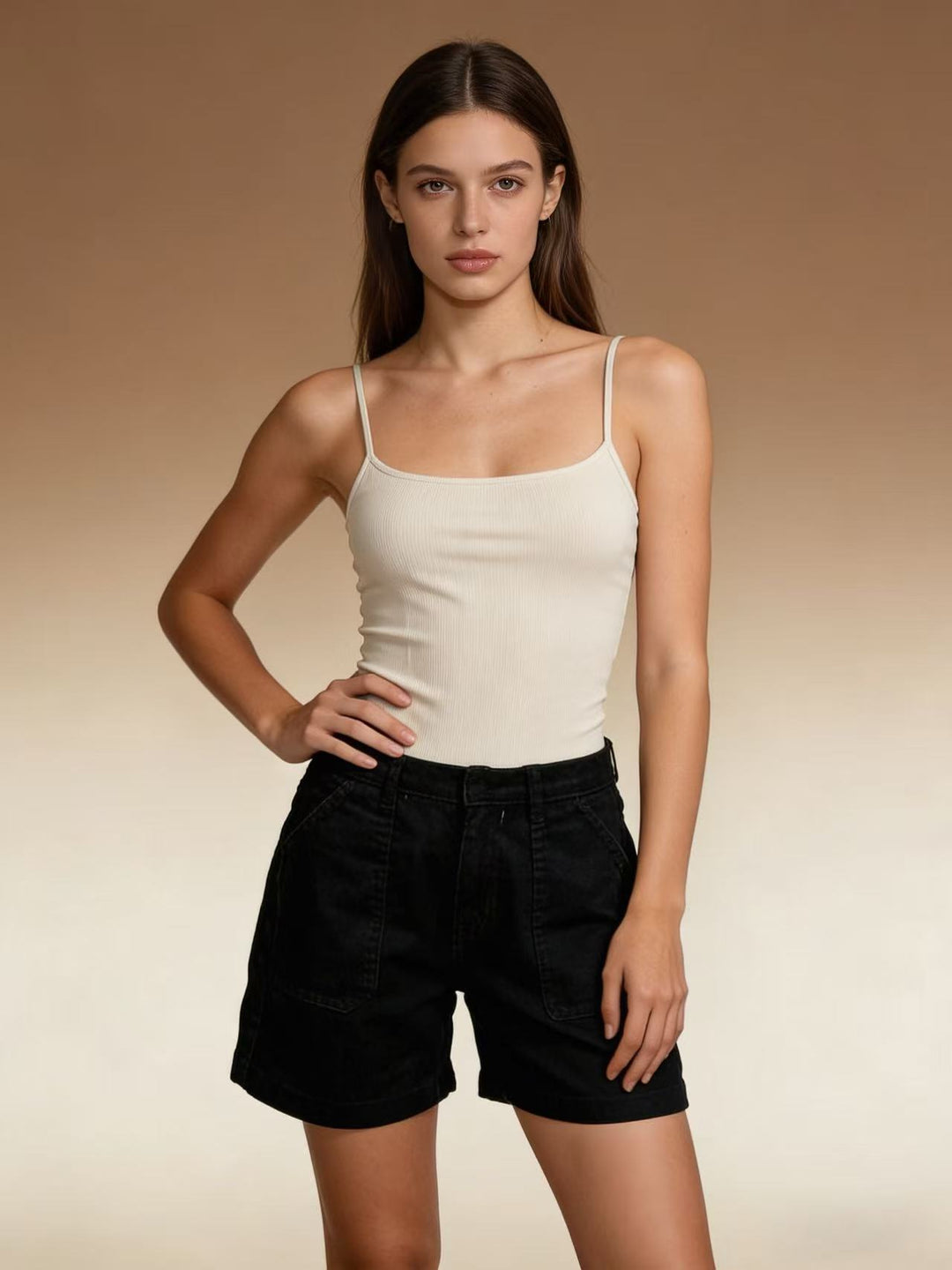 Damen lässige Sommer-Shorts mit seitlichen Taschen und komfortablem Schnitt EB
