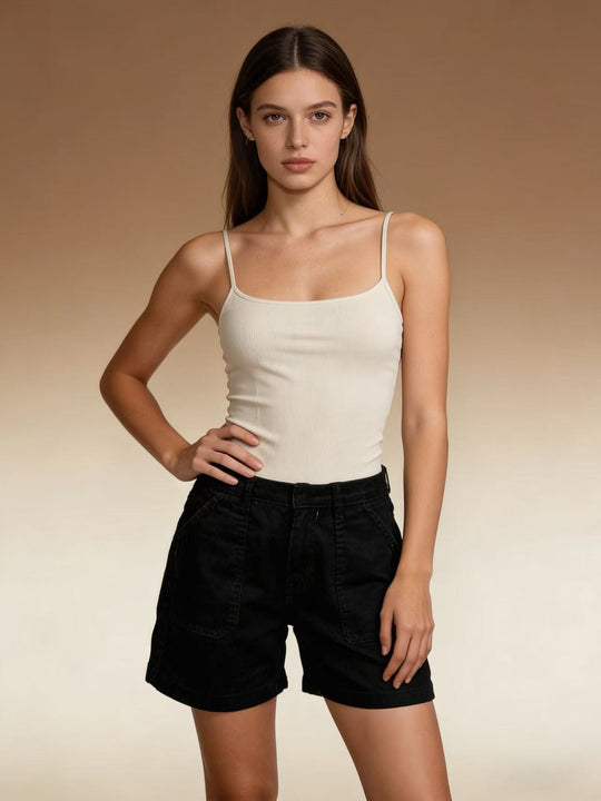 Damen lässige Sommer-Shorts mit seitlichen Taschen und komfortablem Schnitt EB