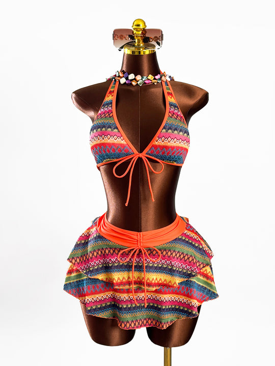 Damen Bikini mit trendigem Allover-Muster EB