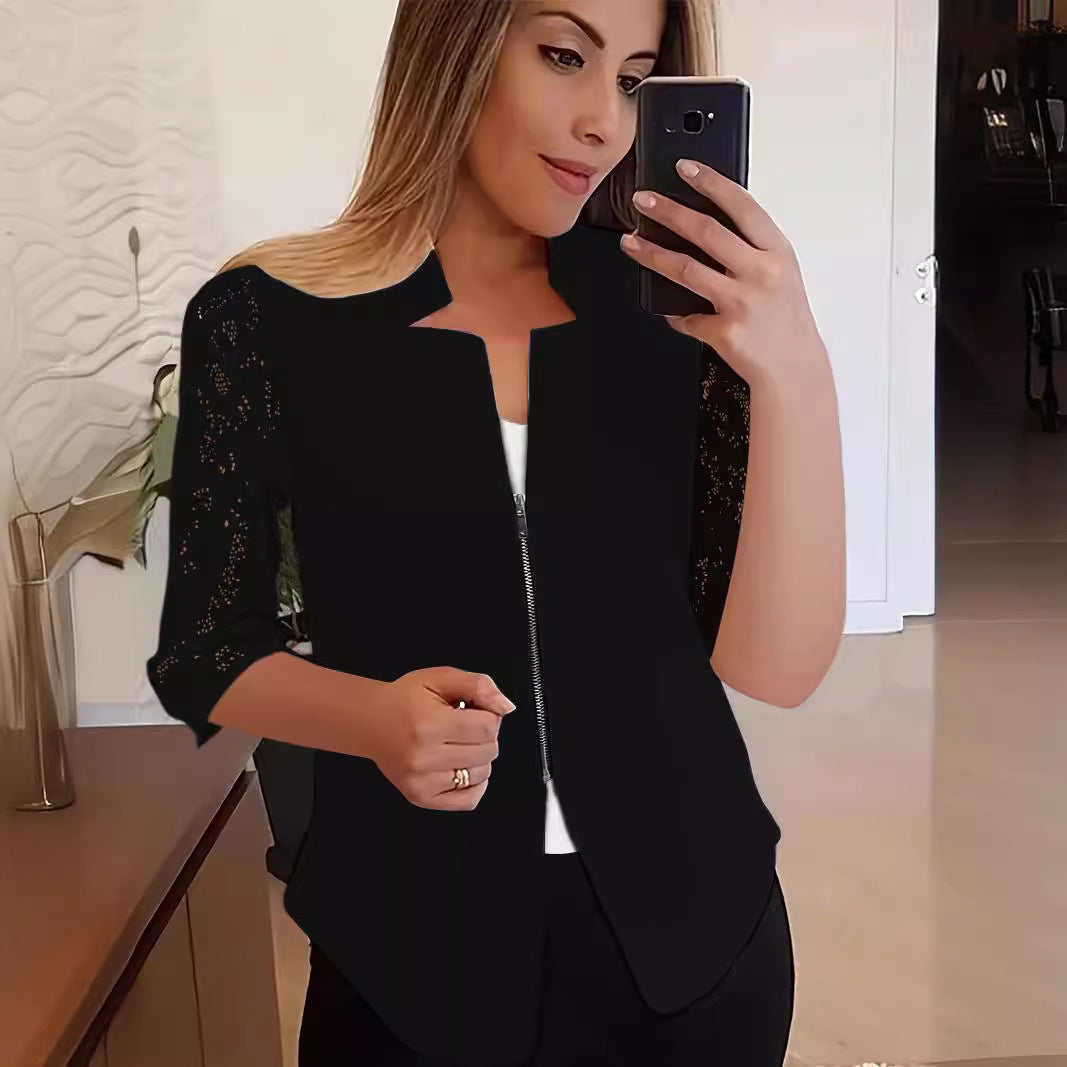 Damen Stylische Spitzenbluse EB