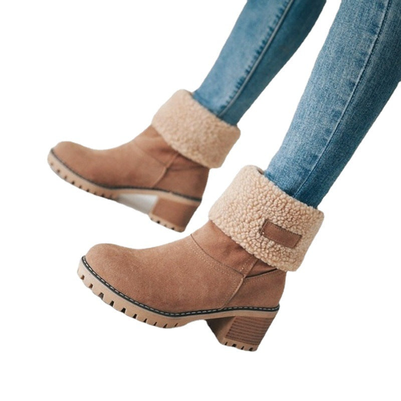 Damen Bequeme Stiefeletten mit wärmendem Futter EB