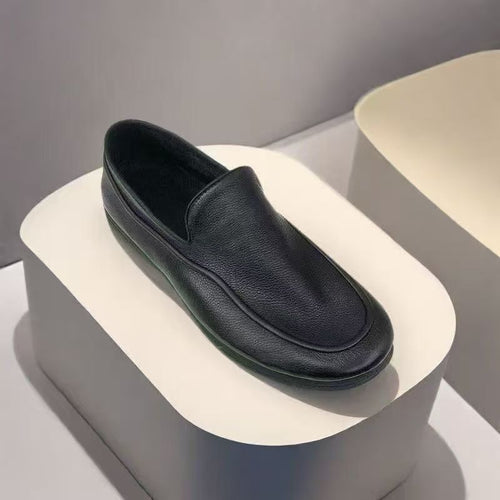 Damen Elegante Ledermokassins mit rutschfester Sohle und modischem Design EB