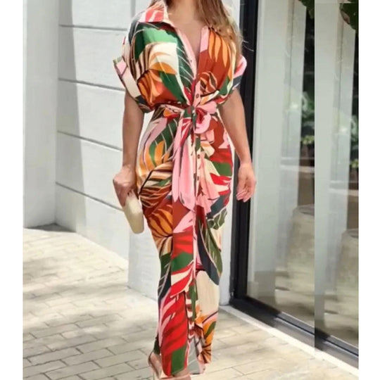 Damen Midikleid mit modernem Schnitt und schickem Taillengürtel EB