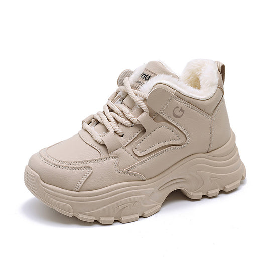 Damen Winterliche Chunky Sneakers mit kuscheligem Innenfutter EB