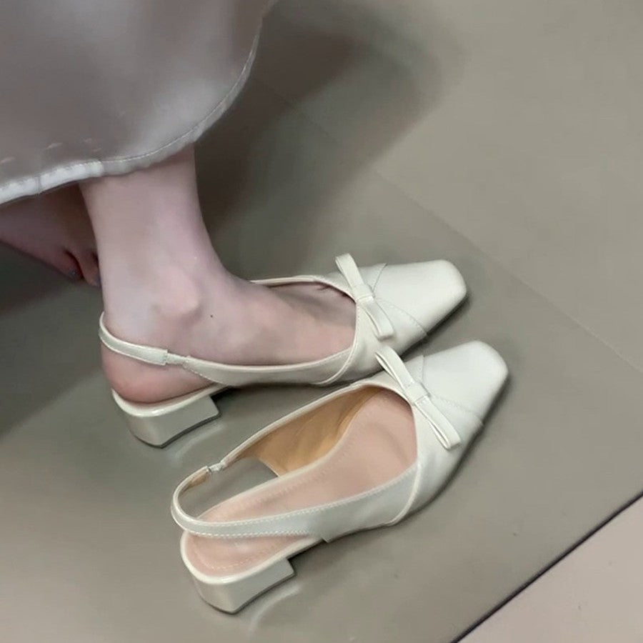 Damen elegante Slingbacks mit schicker Schleifenverzierung EB