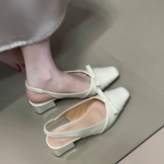 Damen elegante Slingbacks mit schicker Schleifenverzierung EB