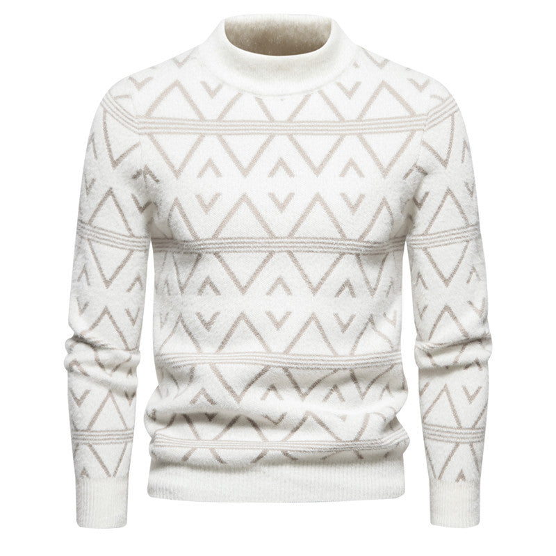 Herren Rollkragenpullover mit modernem Strukturdesign EB