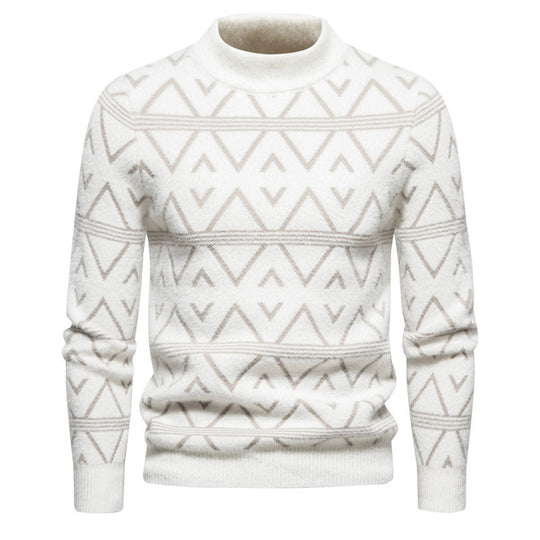 Herren Rollkragenpullover mit modernem Strukturdesign EB
