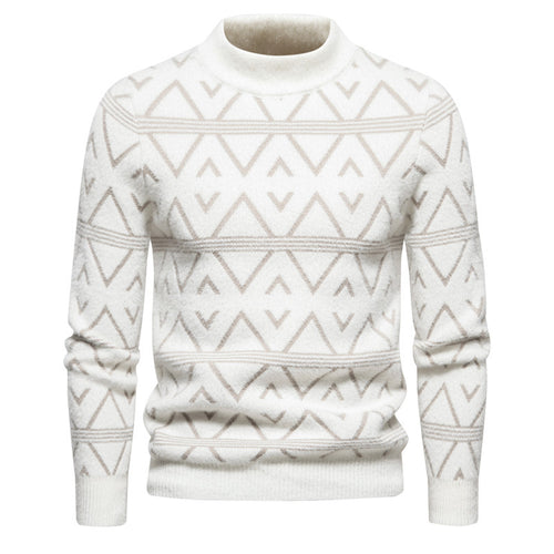 Herren Rollkragenpullover mit modernem Strukturdesign EB