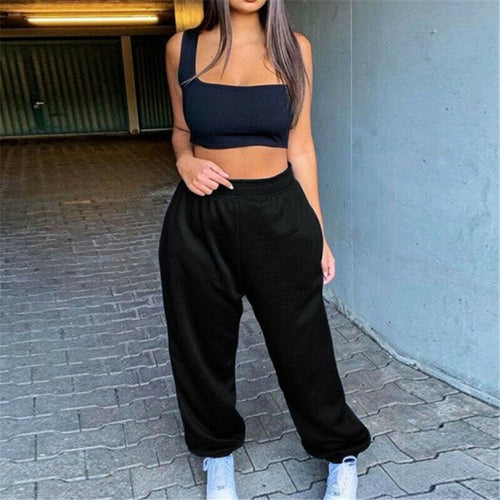 Damen Sportliche Sweathose mit elastischem Bund und lässigem Schnitt EB