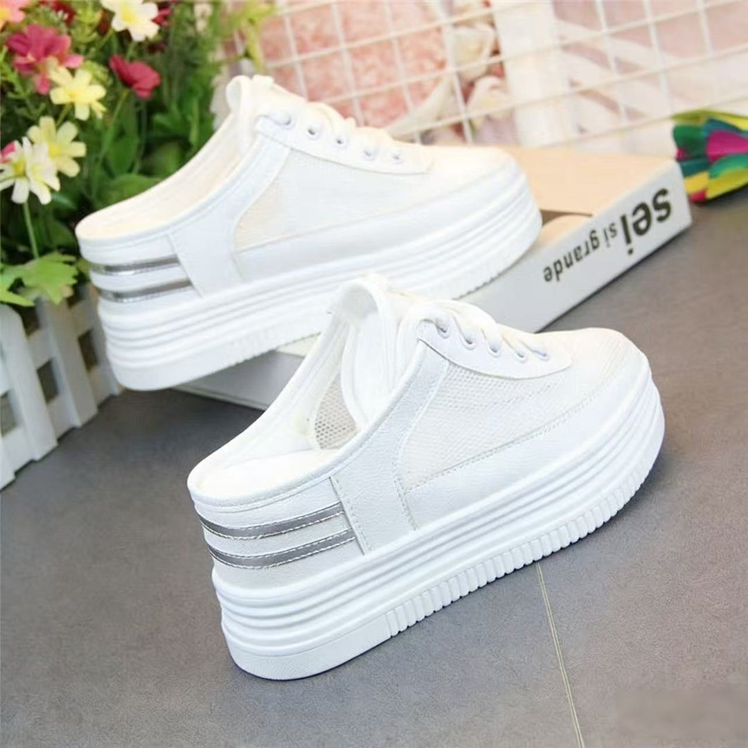 Damen Sneakers mit hoher Plateausohle und eleganter Riemchenverarbeitung EB