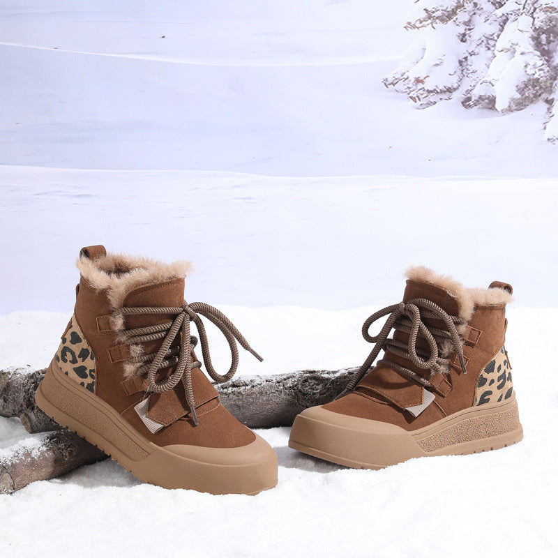 Damen Winterliche Sneaker Boots mit kuscheligem Innenfutter und rutschfester Sohle EB
