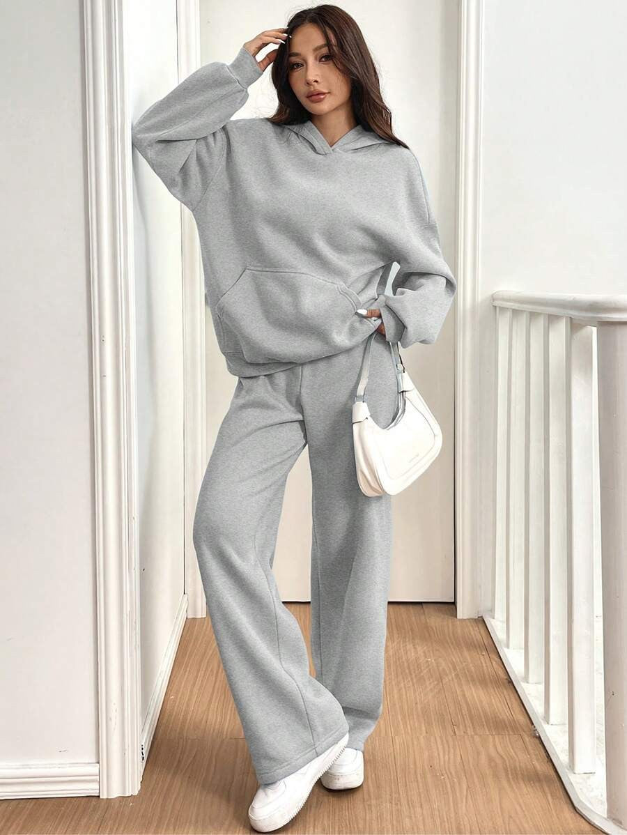 Damen Sweat-Set mit lässigem Schnitt und hohem Kragen EB