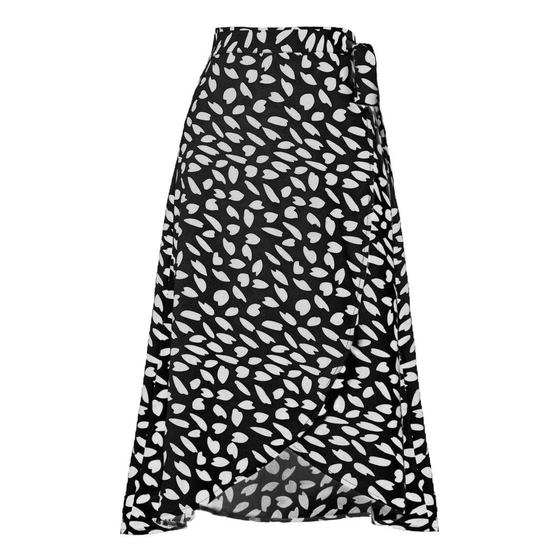 Damen Wickelrock mit animalischem Muster und eleganter Taillierung EB