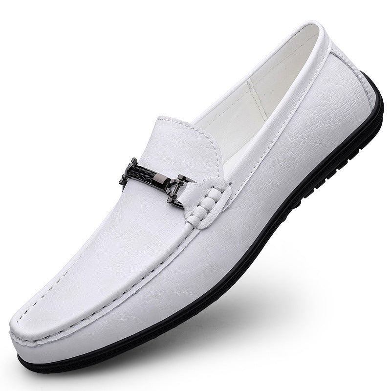 Damen Elegante Mokassins aus hochwertigem Leder mit modischem Schnallenverschluss EB