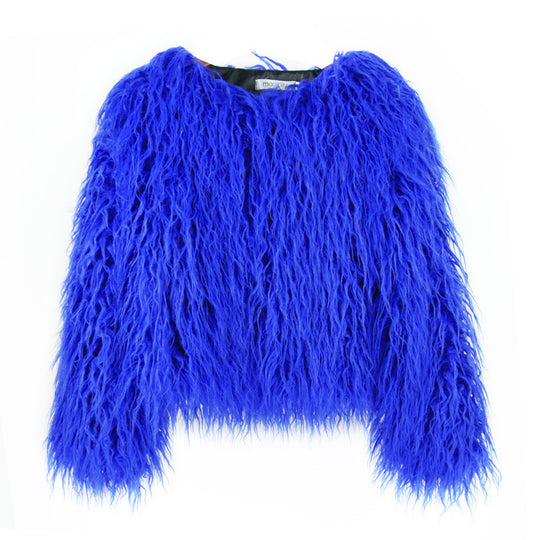 Damen statement Fleece-Jacke mit voluminösem Look EB