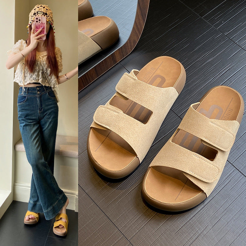 Damen Bequeme Clogs mit verstellbaren Klettverschlüssen und anatomischem Fußbett EB