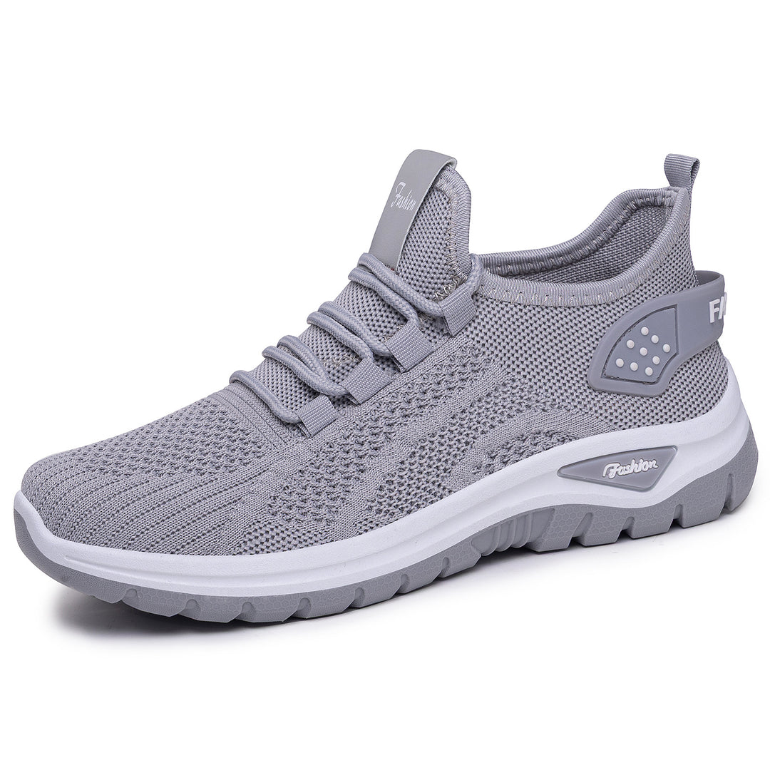 Damen nan sockenähnlicher Strick-Fit Sneaker mit elastischer Schnürung, gelochter Fersenverstärkung und dämpfender Plateau-Sohle EB