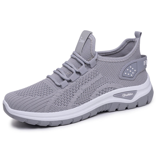 Damen nan sockenähnlicher Strick-Fit Sneaker mit elastischer Schnürung, gelochter Fersenverstärkung und dämpfender Plateau-Sohle EB