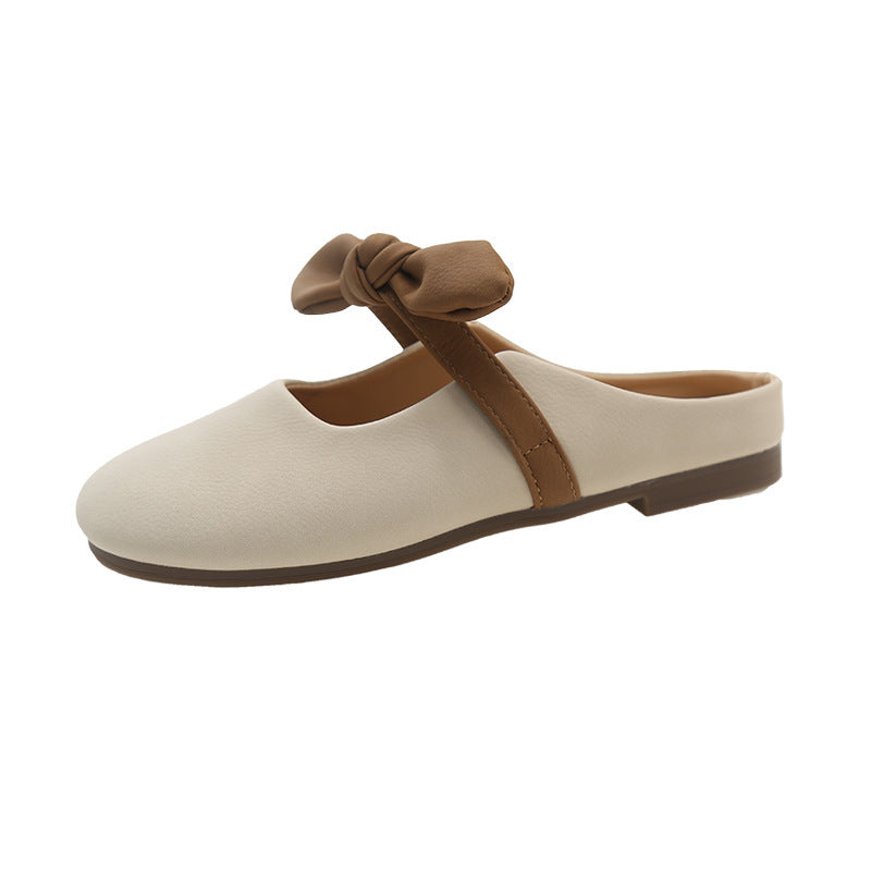 Damen Bequeme Mules mit dekorativem Schleifen-Detail EB