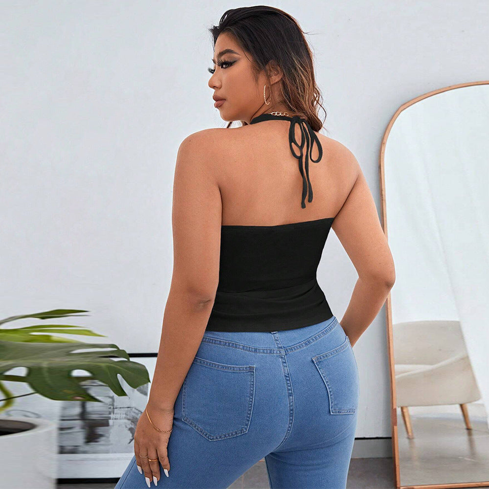 Damen V-Ausschnitt Tanktop mit asymmetrischem Saum und Raffungen EB