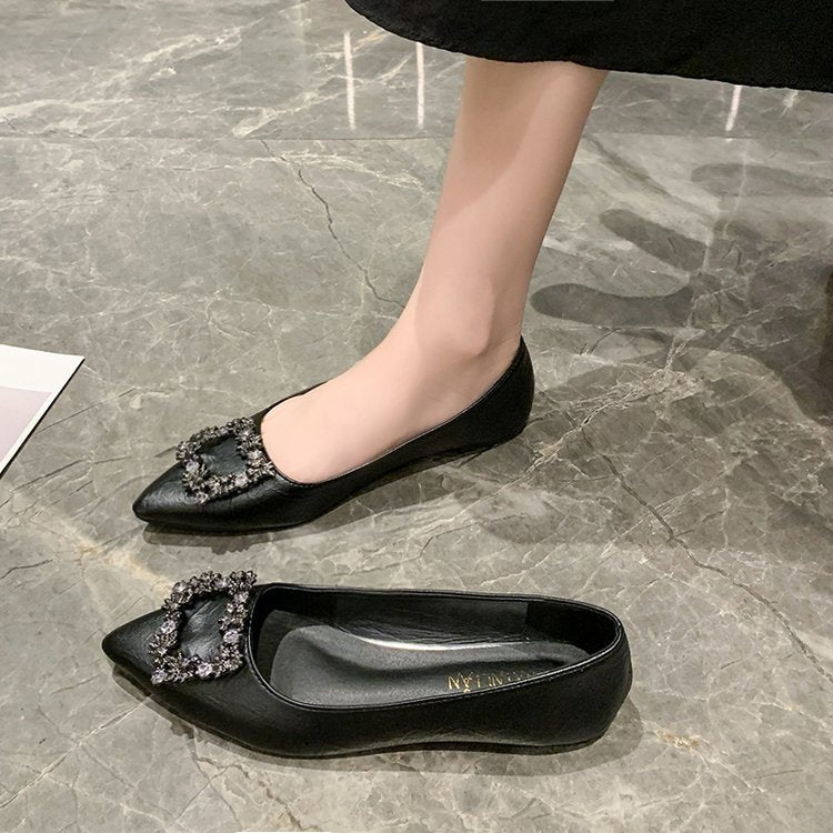 Damen Ballerinas mit funkelndem Schmuckbesatz EB